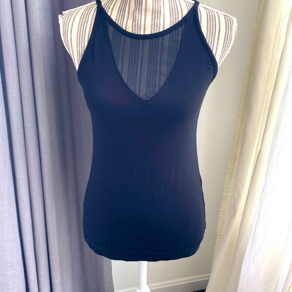 Black netted tank by Fabletics